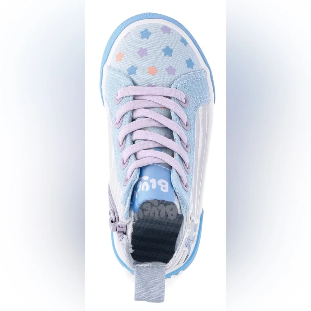 Disney Bluey Toddler Girls Bluey and Bingo Hi-Top Lace-up Sneakers - Picture 4 of 7